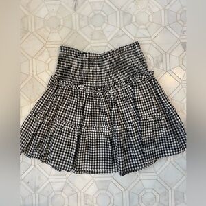 Mixology black and white gingham skirt